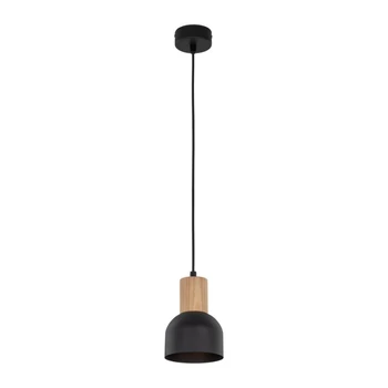 Pendul TK Lighting CAIRO metal, lemn, negru, maro, E27 - TK-4894