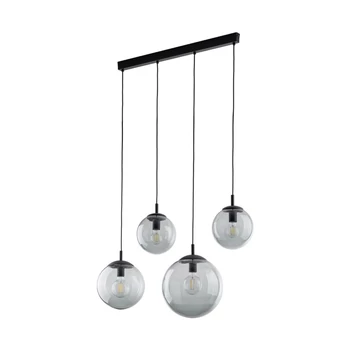 Pendul TK Lighting ESME metal, sticla, negru, gri, E27 - TK-5381