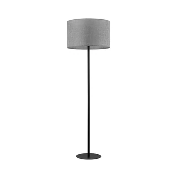 Lampadar TK Lighting EARTH metal, textil, negru, gri, E27 - TK-5475