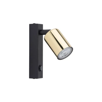 Aplica de perete TK Lighting TOP metal, negru, auriu, Gu10 - TK-6087