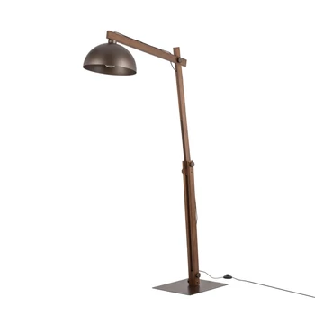 Lampadar TK Lighting OSLO metal, lemn, maro, E27 - TK-6319