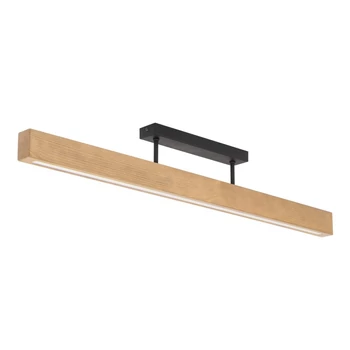 Plafoniera TK Lighting TEO metal, lemn, negru, maro, LED, 22W, 3000K, 2807Lm - TK-6619