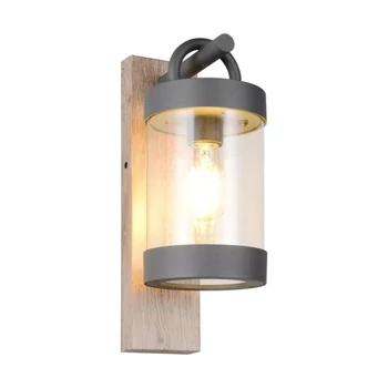 Aplica de perete exterior Trio SAMBESI aluminiu, maro, antracit, E27, IP44 - Trio-204160135
