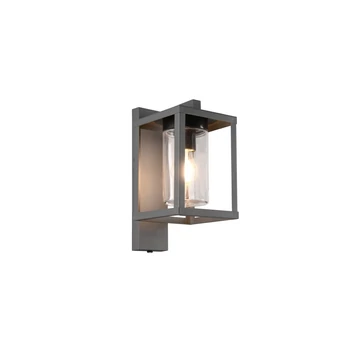 Aplica de perete exterioara Trio LUNGA metal, sticla, antracit, transparent, E27, IP44 - 212060142