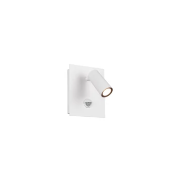 Aplica de perete exterioara cu senzor Trio TUNGA metal, alb, LED, 3000K, 4W, 420lm, IP54 - 222969131