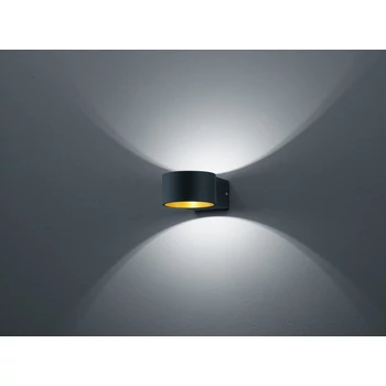 Aplica de perete Trio LACAPO metal, negru, LED, 3000K, 4.3W, 430lm - 223410132