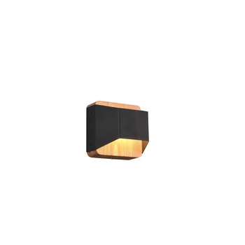 Aplica de perete Trio ARINO metal, lemn, negru, maro, LED, 3000K, 4.3W, 430lm - 224810132