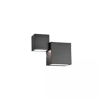 Aplica de perete Trio MIGUEL metal, negru, LED, 3000K, 2x6W, 1200lm - 224910232