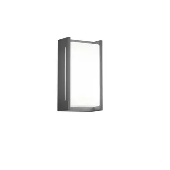 Aplica de perete exterioara Trio INDUS metal, acril, antracit, alb, LED, 3000K, 8W, 1000lm, IP54 - 227360142