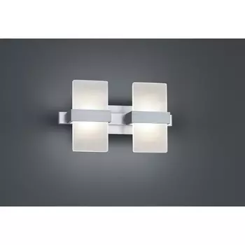 Aplica de perete Trio PLATON metal, acril, gri, alb, LED, 3000K, 2x4.3W, 860lm - 274670205