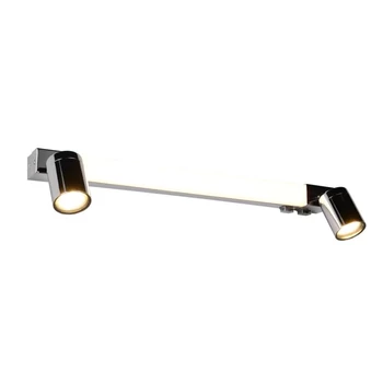 Aplica de perete Trio ENRICO, metal, crom, LED+GU10, 6.5W+5W, 620lm, 2300K+3000K+4000K, IP44 - Trio-281470306