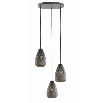 Pendul Trio ONYX metal, antracit, E27 - 301300342