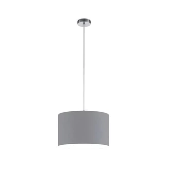 Pendul Trio HOTEL metal, textil, nichel, gri, E27 - Trio-303300111