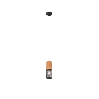 Pendul Trio TOSH metal, lemn, negru, maro, E27 - 304300132