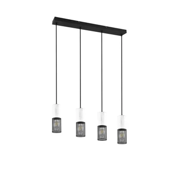 Pendul Trio TOSH metal, lemn, negru, alb, E27 - 304300434