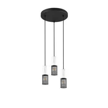 Pendul Trio TOSH metal, lemn, negru, alb, E27 - 304330334