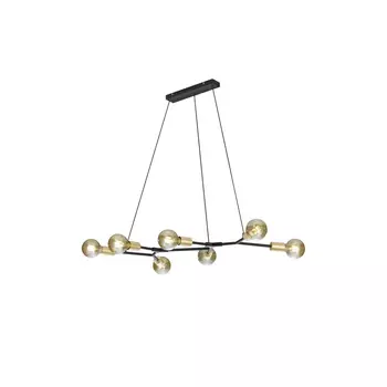 Pendul Trio CROSS metal, negru, alama, E27 - 306700732