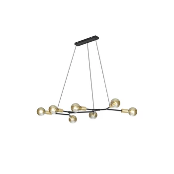 Pendul Trio CROSS metal, negru, alama, E27 - 306700732