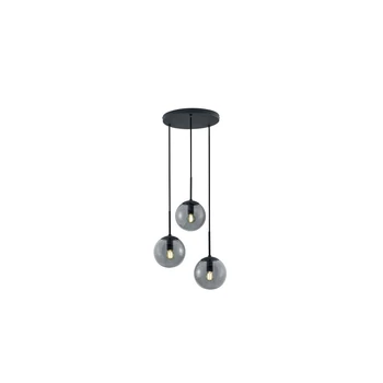 Pendul Trio BALINI metal, sticla, antracit, fumuriu, E14 - 308590342