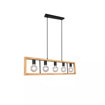 Pendul Trio AGRA metal, lemn, negru, maro, E27 - 313800532