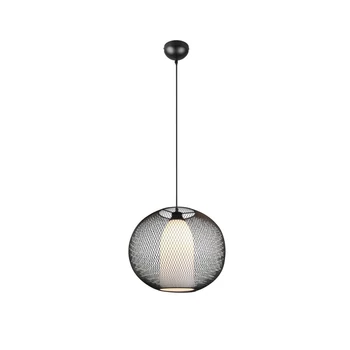 Pendul Trio FILO metal, sticla, negru, alb, E27 - 313900132