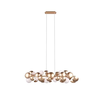 Pendul Trio BUBBLE metal, sticla, auriu, alb, G9 - 317401079