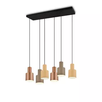 Pendul Trio AGUDO metal, negru, multicolor, E27 - 319400617