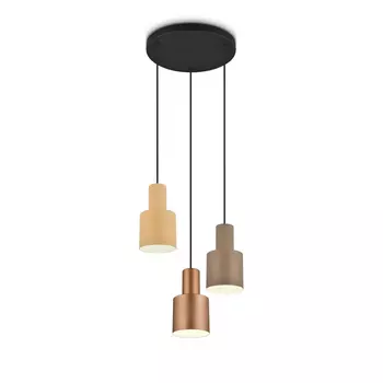 Pendul Trio AGUDO metal, negru, multicolor, E27 - 319430317