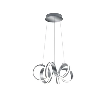 Pendul Trio CARRERA metal, gri, LED, 3000K, 38W, 4400lm - 325010105