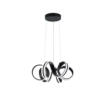 Pendul Trio CARRERA metal, negru, LED, 3000K, 38W, 4400lm - 325010132