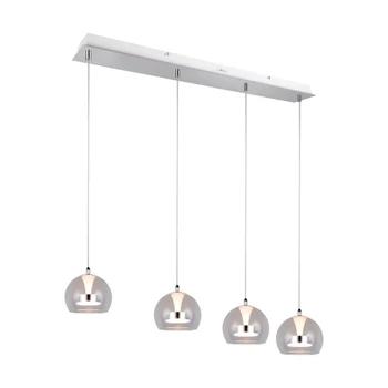 Pendul Trio FLYNT metal, sticla, alb, transparent, LED, 32W, 2300-3000-4000K, 3520Lm - 331610406