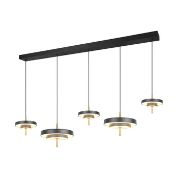Pendul Trio KEATON metal, acril, negru, auriu, alb, LED, 50W, 2300-3000-4000K, 5900Lm - 340210580