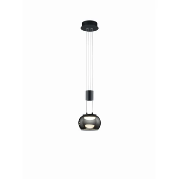 Pendul Trio MADISON metal, sticla, negru, crom, LED, 3000K, 8W, 900lm - 342010132