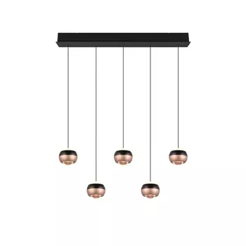 Pendul Trio ORBIT metal, negru, cafeniu, LED, 2300K - 3000K - 4000K, 40W, 4800lm - 344410532