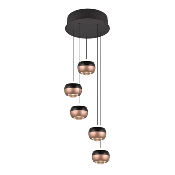 Pendul Trio ORBIT metal, negru, cafeniu, LED, 2300K - 3000K - 4000K, 40W, 4800lm - 344430532