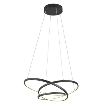 Pendul Trio DARVIN, metal, negru, LED, 34W, 4500lm, 2300K+3000K+4000K - Trio-349110132