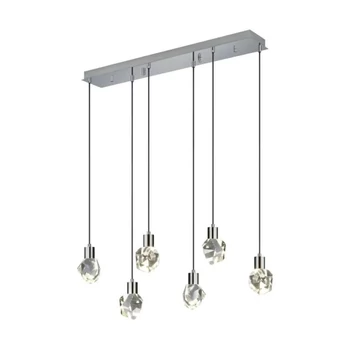 Pendul Trio VERANO  metal, cristal, crom, transparent, LED, 39W, 3960lm, 2300K-3000K-4000K - Trio-354510606