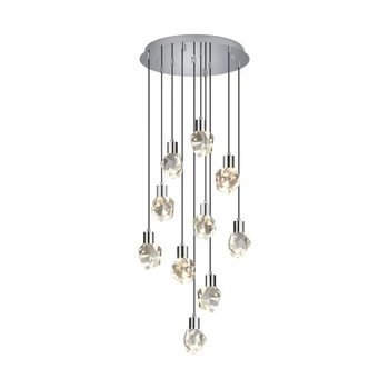 Pendul Trio VERANO  metal, cristal, crom, transparent, LED, 27.5W, 3300lm, 2300K-3000K-4000K - Trio-354531006