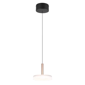 Pendul Trio CELESTE, metal, sticla, negru, alb, LED, 10W, 1100lm, 3000K - Trio-354910165