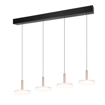 Pendul Trio CELESTE, metal, sticla, negru, alb, LED, 28W, 3000lm, 3000K - Trio-354910465