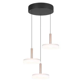 Pendul Trio CELESTE, metal, sticla, negru, alb, LED, 21W, 2250lm, 3000K - Trio-354930365