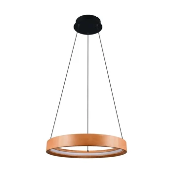 Pendul Trio LYNWOOD metal, lemn, acril, negru, maro, alb, LED, 28W, 3000K, 3300Lm - 355030130