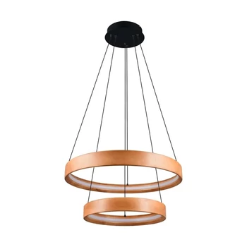 Pendul Trio LYNWOOD metal, lemn, acril, negru, maro, alb, LED, 37W, 3000K, 4300Lm - 355039130