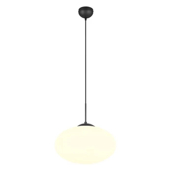 Pendul Trio FOMENTO, metal, sticla, negru, alb, E27 - Trio-363190132