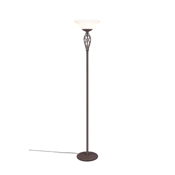 Lampadar Trio RUSTICA metal, sticla, rugina, alb, E27 - 401000224