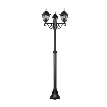 Lampadar exterior Trio LIVENZA metal, sticla, negru, transparent, E27, IP44 - 405760332