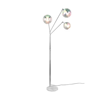 Lampadar Trio PAXTON metal, sticla, crom, transparent, E27 - Trio-416900306