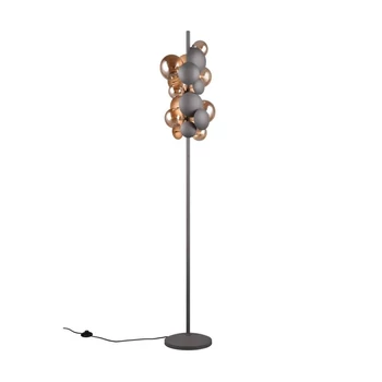 Lampadar Trio BUBBLE metal, sticla, antracit, chihlimbar, G9 - 417400742