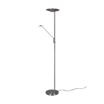 Lampadar Trio BRANTFORD metal, nichel, LED, 2700K-3200K-4000K, 1x30W, 3500lm, 1x6.5W, 650lm - 425610207