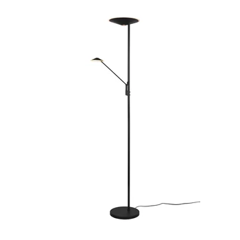 Lampadar Trio BRANTFORD metal, negru, LED, 2700K-3200K-4000K, 1x30W, 3500lm, 1x6.5W, 650lm - 425610232